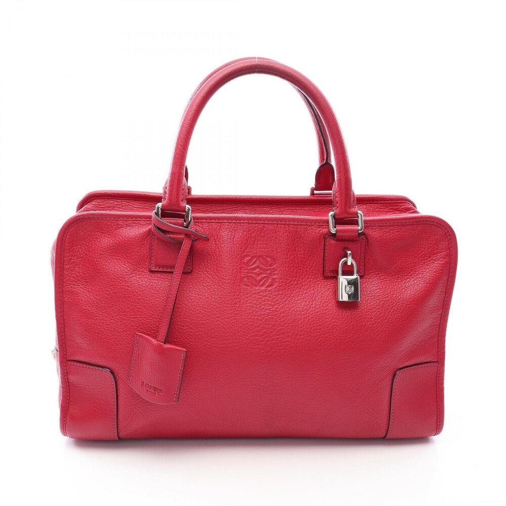 Loewe Amazona 36 Handbag Leather Red #315208L64B